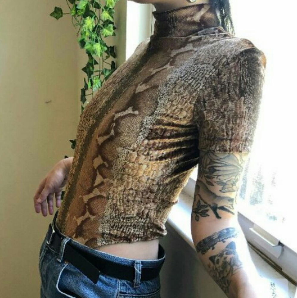 snakeskin bodysuit